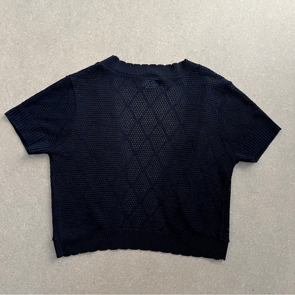 Sweet Kizz Women’s Black Knit Cropped Cardigan Size Small - Picture 2 of 4